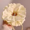 Scrunchie de malha grande estilo coreano para mulheres, acessório de cabelo estilo preguiçoso vintage, elástico para coque, enfeite de cabelo