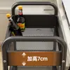 Estante de almacenamiento pequeño con ruedas, estante de almacenamiento de varios niveles de pie para sala de estar y cocina, estante de almacenamiento móvil para juguetes y bocadillos de bebé
