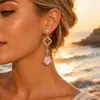 Conjunto de 5 Peças de Colar, Pulseira, Anel e Brincos de Trevo de Quatro Folhas da Sorte Europeu e Americano Mais Vendido, Conjunto de Joias de Flor de Cinco Pétalas para Mulheres