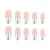 Unhas Postiças Elegantes Estilo Francês com Borda Prateada Vintage, Conjunto de 24 Peças para o Dia a Dia, Arte de Unha Mix em Estoque Atacado
