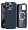 Adecuado para Funda de Teléfono Móvil de Cuero Supreme para Apple 16Promax Iphone15 Succión Magnética de Negocios 14 Gama Alta 12 Color Puro 13