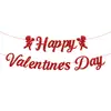 Set de Pancartas para Fiesta del Día de San Valentín y Festival Qixi Pancarta con Alas de Ángel Cupido Corazón Brillante Decoración para Fiesta de Bodas
