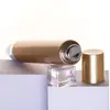 Botella personalizada de rodillo de oro para crema de ojos, bolígrafo de masaje al vacío, botella vacía de rodillo de líquido para sérum de ojos, botella de embalaje cosmético