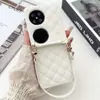Capa de Celular Ins Estilo Pequeno Fragrante Couro Eixo Médio para Huawei pocket2 pockets Tela Dobrável