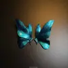 Brincos de Borboleta Azul "Teal Fly" Vintage da Gute Xinyu