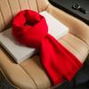 Lenço Vermelho Chinês Quente com logo Atividades da Empresa Benminghui Xale de Imitação de Caxemira para Homens e Mulheres Inverno Cor Sólida