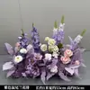 Arreglos Florales Morados para Bodas, Orquídeas Phalaenopsis Artificiales, Caminos de Flores, Decoraciones de Boda, Flores Artificiales, Decoración de Compromiso Arte Floral