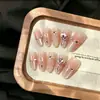 Unhas Vestíveis Feitas à Mão Olho de Gato Fototerapia Zircônia Brilhante Clareamento Avançado Patch de Arte para Unhas Feito à Mão Manicure de Luxo Leve Unhas Vestíveis