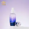 Frasco de Cosmético Transparente Roxo Novo Estilo Design Personalizado Conjunto de Produtos para Cuidados com a Pele Frasco de Vidro Frasco para Creme Facial Loção