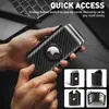 Cartera para Hombre de Comercio Exterior Personalizada con Empuje Lateral, Ranura para Tarjetas Multifuncional, Compartimento de Almacenamiento para AirTag, Antirrobo RFID