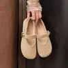 Sapatos Mary Jane de uma tira de celebridade da internet femininos 2026 novo estilo primavera e outono sola macia boca rasa sapatos de uma cor sapatos casuais diários femininos