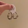 Pendientes de Aro Doble con Cruz de Metal para Mujer 2026 Nuevo Estilo Caliente Gama Alta Lujo Nicho Aros Únicos Pendientes Exquisitos