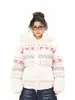 Chaqueta Cálida de Algodón con Estampado de Copos de Nieve Fair Isle Vintage para Mujer y Hombre, Abrigo de Invierno Grueso con Capucha y Cuello de Piel Nuevo