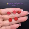 Accesorio de Paz de Sándalo Rojo Natural de Alto Contenido, Pulsera DIY de Buena Suerte y Riqueza, Etiqueta Pequeña Redonda, Cinabrio