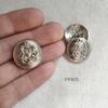 Botones de metal estilo retro Xiaoxiang, abrigo de tweed de la época medieval, abrigo de nácar, botones de mujer, hebilla de lana, hebilla de abrigo