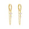 Pendientes de plata de ley S925 con borlas y diamantes de imitación, combinables con todo, estilo francés europeo y americano, muy populares.