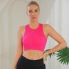 Chaleco de yoga sin mangas, cintura alta, corto, con ombligo al descubierto, ropa deportiva para correr, de moda, ajustado, de secado rápido, para mujer.