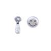 Botón sonriente de Ruyi de plata de ley 999 con forma de pie, estilo retro 3D, de plata dura, para pulsera, cuerda de mano, collar, conector, accesorios.