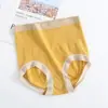 Pantalones Abdominales de Cintura Alta Verano Delgados Transpirables Algodón Puro Antibacteriano Calibre Calzones de Niña Levanta Glúteos Naked Sin Costuras