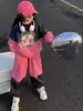 Moda Primavera Infantil Moletom Versátil Macacão de Bebê Moda Outono e Inverno Moletom Degradê da Moda Calça Casual Conjunto de Duas Peças para Meninas