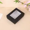Caixa de Joias com Abertura Transparente Caixa Display de PVC Caixa de Embalagem para Anel Brinco Colar Caixa Simples para Acessórios Venda Direta da Fábrica