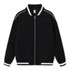 Chaqueta de Béisbol con Cremallera de Marca de Moda Otoño e Invierno 2025 Abrigo Bordado con Letras de Ropa de Trabajo Venta al por Mayor Manga Larga Holgada Cuello Alto