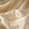 Popular Collar Europeo y Americano de Cobre con Circonita y Esmalte al Óleo de Saturno para Mujer, Cadena de Clavícula Versátil Elegante de Lujo Ligero de Nicho