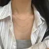 Collar apilado de cuentas Gestover de Plata de Ley S925 para Mujer Diseño de Nicho Retro Corea del Sur Sentido de Alta Gama Cadena Explosiva para Clavícula