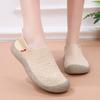 Comercio Exterior 2025 Nuevo Llegada Zapatos de Tela para Mujer Primavera y Otoño Zapatos Casuales Zapatos de Tejido Volador Versátiles Slip-on Antideslizantes Transpirables Zapatos para Madre