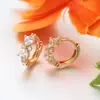 Pendientes Rusos Estilo Retro de Moda Xuping Pendientes de Aro Corazón Sencillo Lazo Aleación de Cobre Chapado Color 18k Accesorios para Orejas