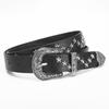 Tendencia de uñas estrella de cinco puntas transfronteriza moda estilo punk cinturón ancho personalidad jeans de mujer cinturón universal mujer