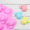 Dubi 4 even molde de silicone para bolo de lua de desenho animado de rato molde de silicone para bolo de cozinha para assar molde de silicone para sabão artesanal DIY