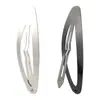Clip Bb Ovalado de 7 cm Negro Mate Sin Níquel Blanco K Clip de Gota de Agua Clip Bb Se Puede Envolver Alrededor de Tela Cinta Clip para el Cabello de Niños DIY Accesorios para el Cabello