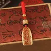 Nuevo Llavero de Latón con Aceite Rojo para Atraer la Fortuna, Colgante Hecho a Mano para DIY, Decoración para Llaves de Coche