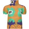 Camiseta de Manga Corta de Mismo Estilo para Mujer Verano Delgada Estampada Gama Alta Serie Me de Miyake Tops Plegados para Mujer