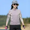Camiseta Leve de Secagem Rápida para Mulheres, Manga Longa, Gola Alta, Esportes ao Ar Livre na Primavera e Verão, Respirável, Caminhada, Corrida, Montanhismo, Roupas de Secagem Rápida