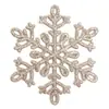 Decorações de Natal 10cm Flocos de Neve, Flocos de Neve Plastificados com Pó, Enfeites de Flocos de Neve Vazados para Árvore de Natal