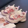 Zapatillas para niñas 2026 otoño nuevo zapatos casuales para niños zapatos de princesa moda lazo zapatos de papá para niña pequeña