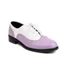Sapatos femininos brogue com cadarço na frente, sapatos oxford, sapatos de couro estilo britânico retrô, sapatos casuais femininos