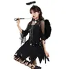 S-3XL Europeu e Americano Adulto Halloween Cos Fantasia de Anjo Caído Terno Baile de Máscaras Cosplay Vestido