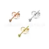 Exclusivo transfronterizo acero inoxidable 316 oro rosa circonita aretes hipoalergénicos simples para mujer aretes para cartílago de la oreja traje