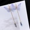 Pendientes largos con borlas y temperamento de hada mariposa de moda coreana, pendientes sencillos con personalidad versátil.