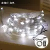 Luces de cadena para ambiente de camping, luces de alambre LED, impermeables para exteriores, luces de bajo voltaje para árboles, luces decorativas intermitentes para exteriores, luces de cadena de cielo estrellado