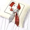 Ins fita de cetim da Coreia do Sul lenço feminino tira estreita fita decorativa multiuso versátil cinto lenço fino pequeno