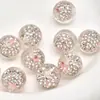 Cuentas de Bola Coloridas de Diamante Completo de 16 mm, Cuentas Shambala con Agujero Recto, Colgante para Mochila, Accesorios de Joyería DIY para Pulseras