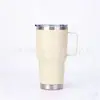 Comercio exterior taza de coche de 20 oz/30 oz acero inoxidable taza aislada de gran capacidad taza de coche portátil para exteriores con asa taza para hielo