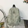 Mochila Escolar de Grande Capacidade com Padrão Escuro, Mochila com Design para Alunos do Ensino Fundamental, Mochila para Computador Estilo Workwear para Alunos do Ensino Médio e Universitários, Mochila de Casal