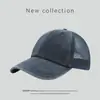 Gorra de Malla Retro tipo Trucker Europea y Americana Transfronteriza para Primavera y Otoño Gorra con Logo Impreso Protector Solar para Hombres Gorra de Béisbol Deportiva de Color Puro