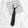 Gris Carbón Oscuro Corbata de Nudo a Mano Estudiante Corbata de Hombre Estilo Universitario Jk Japonés Uniforme Estudiante Camisa sin Corbata Perezosa Pajarita de Mujer de Moda