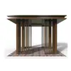 Aleación de Aluminio Nuevo Pabellón Estilo Chino Villa Patio Patio Rural Jardín Pabellón de Ocio al Aire Libre Pasillo Largo de Aluminio Glorieta
